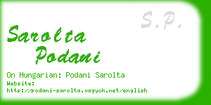 sarolta podani business card